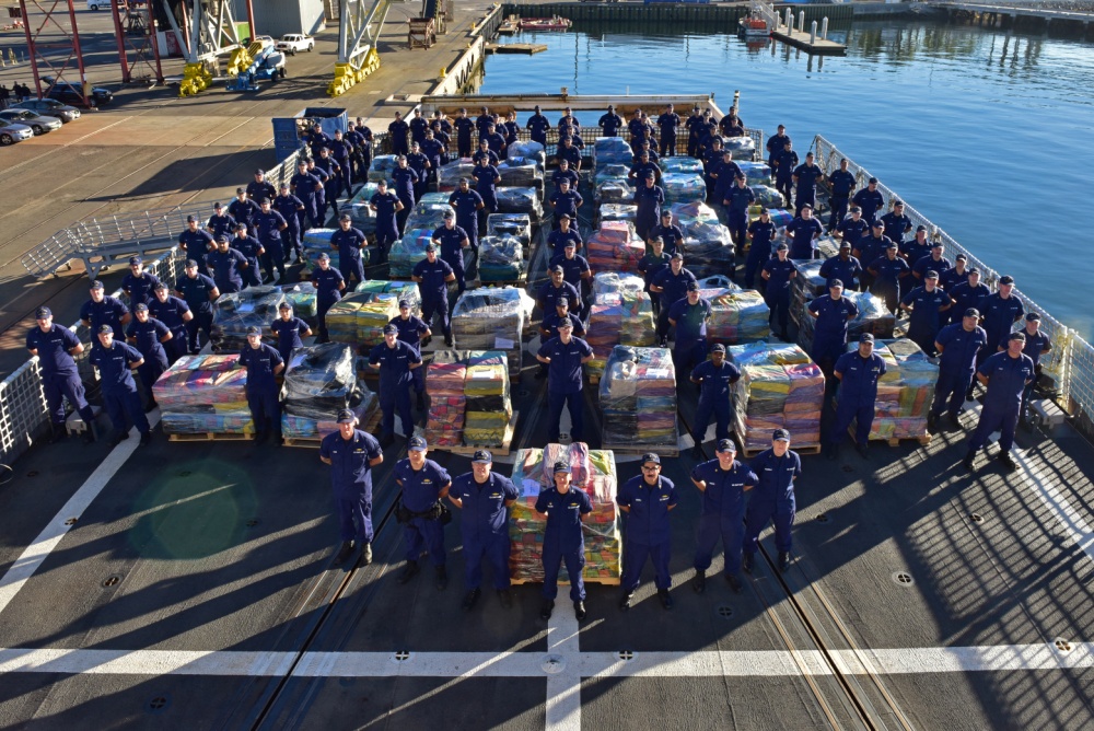 U S Coast Guard Sets New Record For Drug Busts   Cutter Bertholf Offload November Cocaine Drug Bust 2 